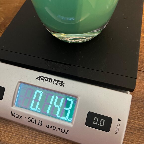 Glassybaby Strength Sea Green Hand Blown Votive Candle Holder - Picture 7 of 7